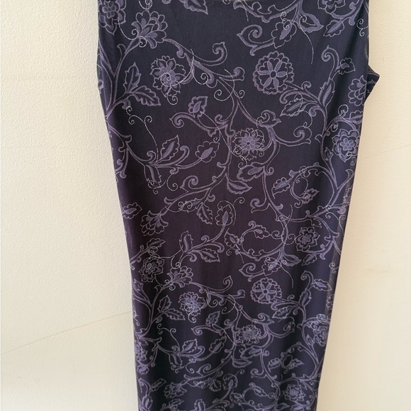 Amy Byer Vintage 90s purple  floral maxi dress size M pheobe from friends - Picture 3 of 8